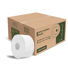 Papel Higienico Rolão Folha Dupla 10x250 100% Celulose